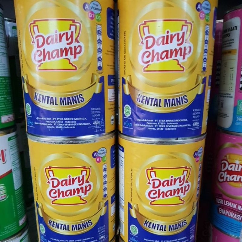 

Susu / Krimer Kental Manis Dairy Champ 480gr