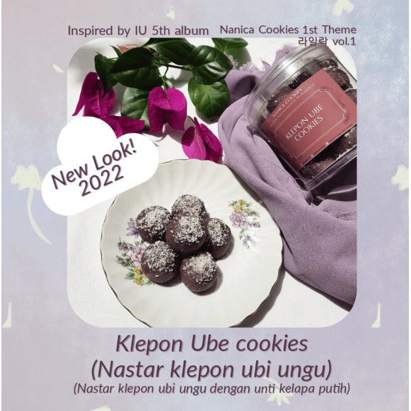 

Klepon ube cookies (nastar klepon ubi ungu) lilac palette | nanica cookies and friends