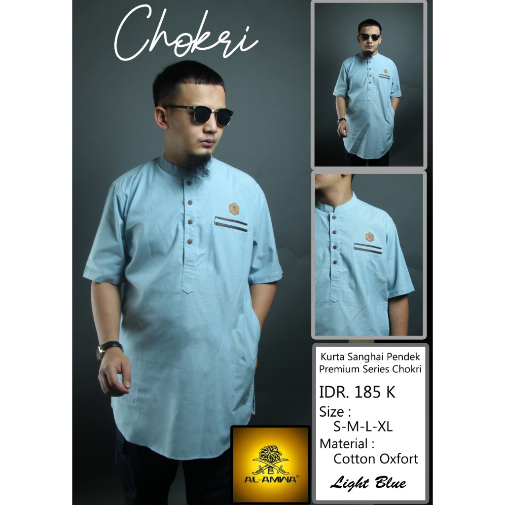 Kurta Chokri Series by Al Amwa Premium - Kurta Pakistan Lengan Pendek - Gamis Pakistan Pria Lengan P