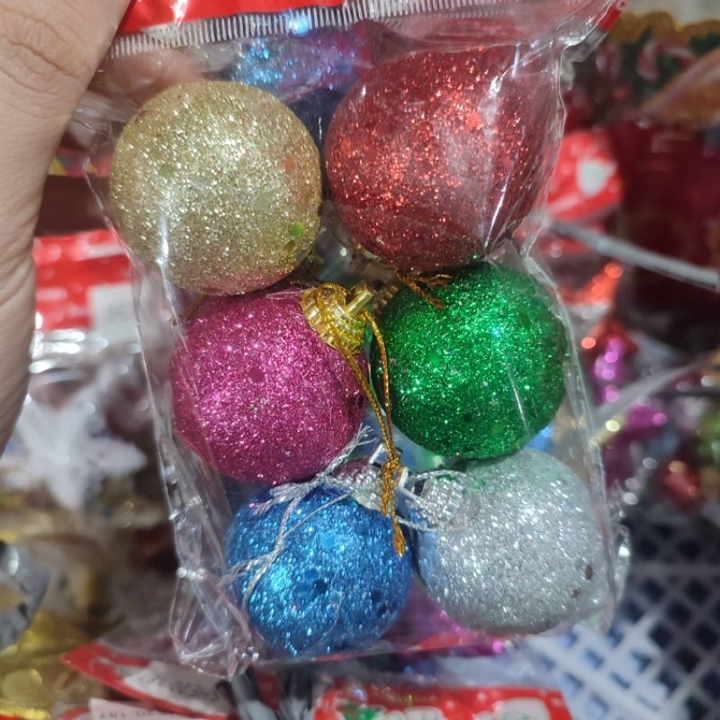 dekorasi natal bola/hiasan natal/hiasan pohon natal/gantungan pohon