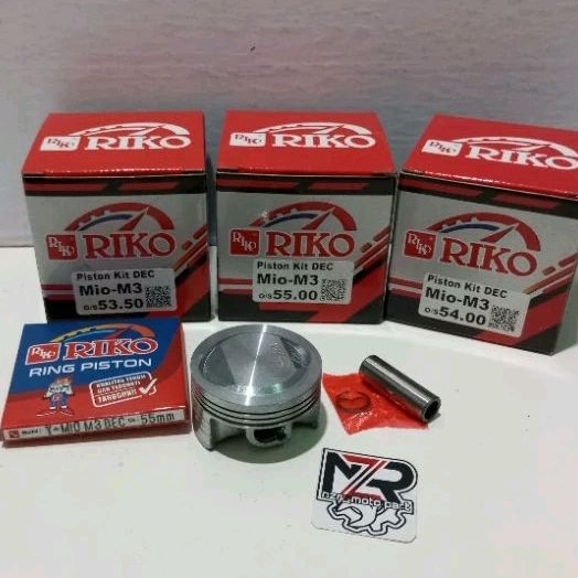 PISTON KIT /SEHER SET RING BORE UP 52/53/53,5/54/54,5/55 PEN 13 MM YAMAHA MIO J /SOUL GT MIO M3 125 