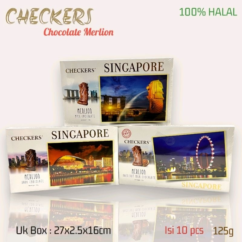 

Checkers 125gr Merlion Singapore Postcard Chocolate Milk Dark Hazelnut