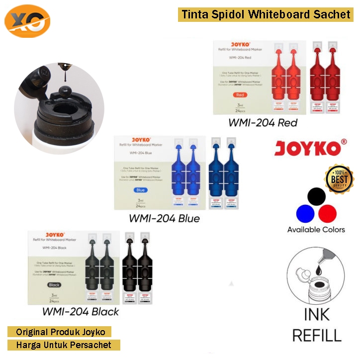 

Tinta Isi Ulang Spidol Whiteboard Permanent Sachet Joyko Refill Spidol Murah Persachet