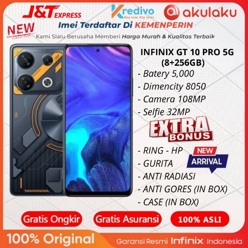 Infinix GT 10 PRO 5G NFC Ram 8GB Rom 256GB 8/256GB Garansi Resmi Infinix 1 Tahun