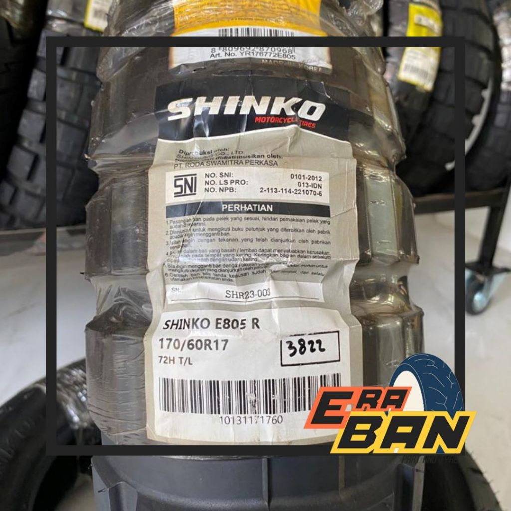 BAN LUAR SHINKO E805 R 170 60R RING 17