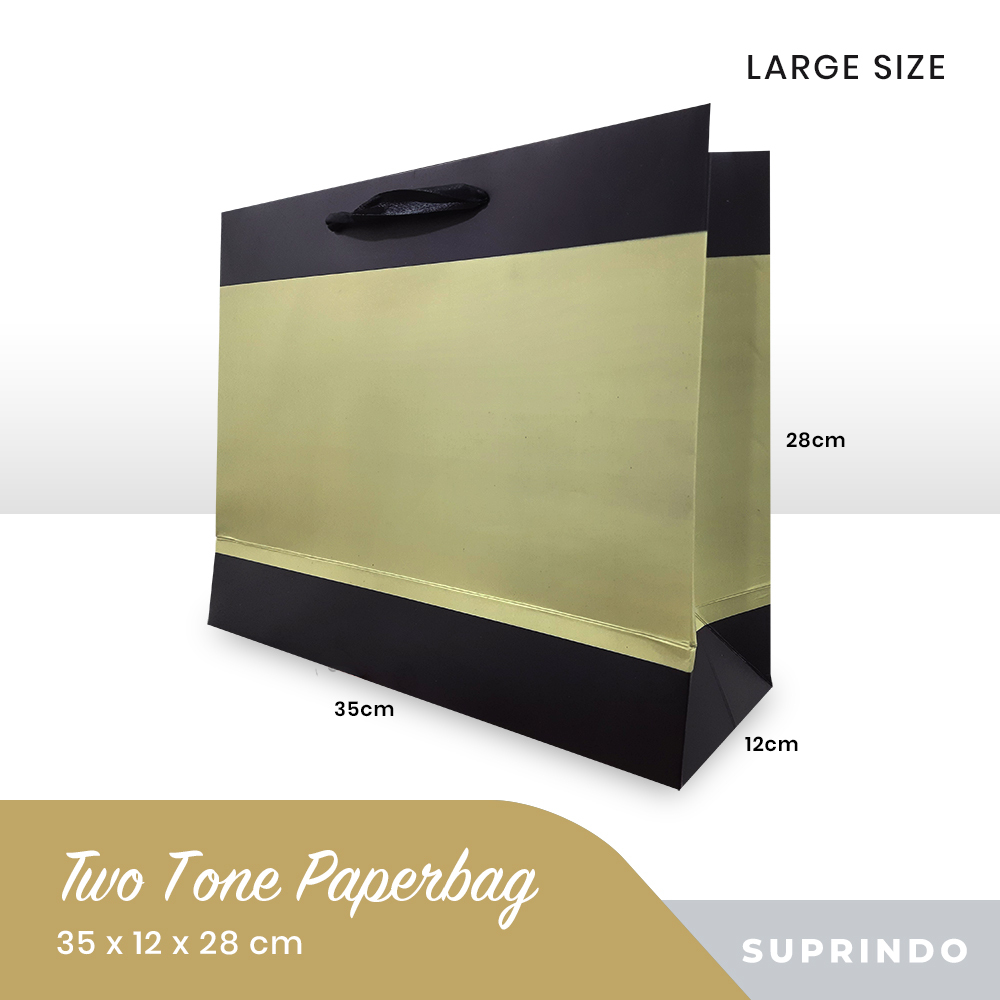 

Paper Bag Premium / Kantong Kado Besar 2 WARNA TEBAL - 35 x 12 x 28 cm