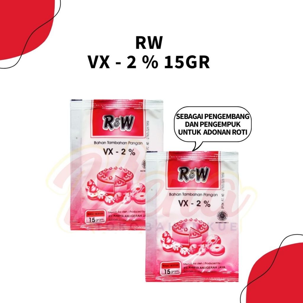 

RW / R&W VX - 2% Sachet 15gr / Pengembang Kue