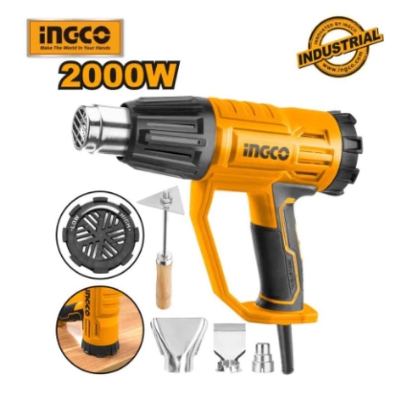 Heat Gun INGCO HG200047 - Blower Panas 3 Level Suhu dan Aliran Udara