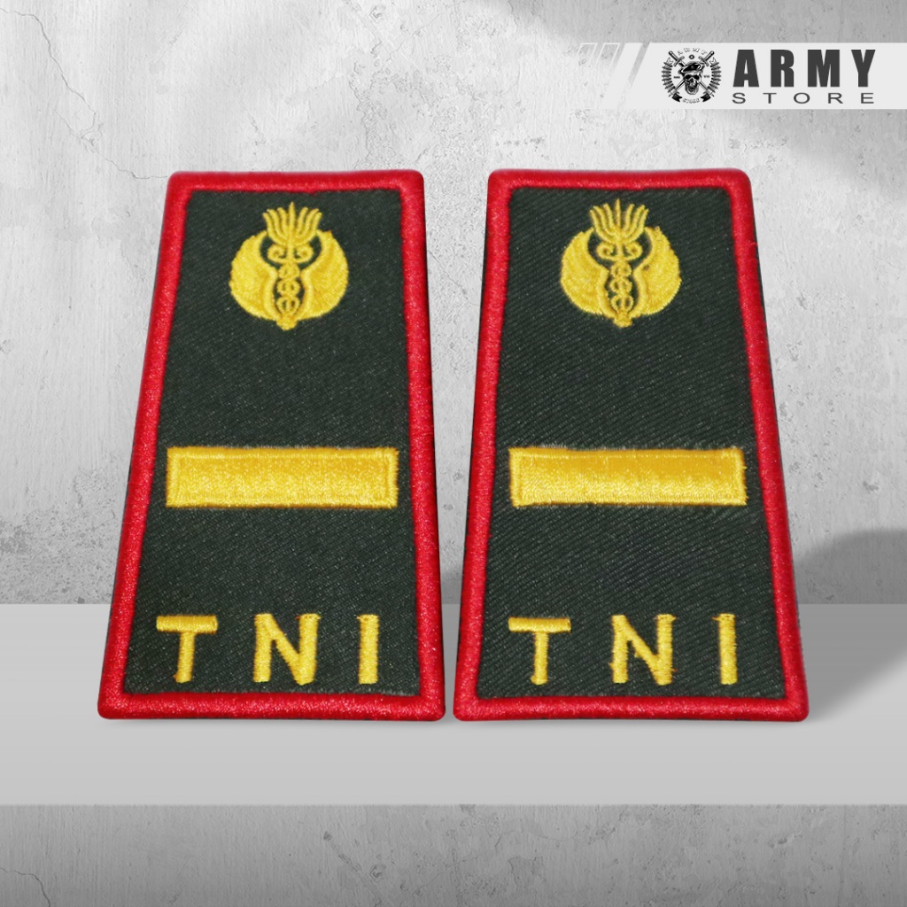 Pangkat Bordir PDH TNI Kesehatan Letda Komando