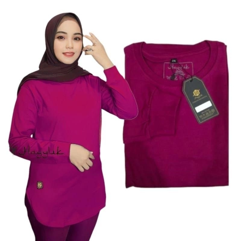 COD [ TERLARIS ] Kaos Polos Wanita // Baju Tangan Panjang Wanita Model Body Oval Kaos JUMBO // Kaos 