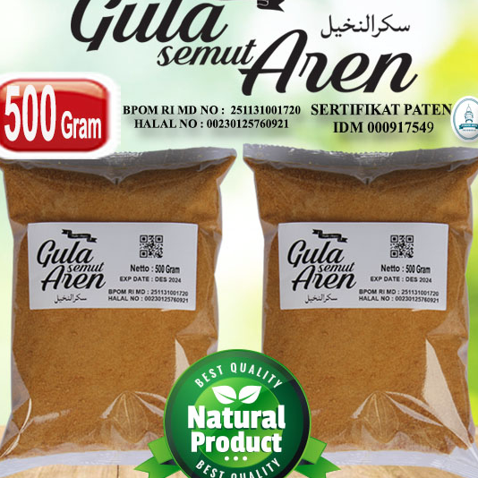 

➶⁎✶ Pondok Aren Gula Aren Asli Semut Bubuk Palm Sugar 500 Gram Murah Ready Stock