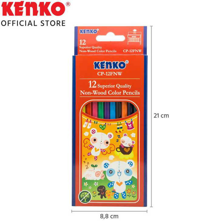 

Ready Stok KENKO PENSIL WARNA PANJANG NON WOOD 12 WARNA