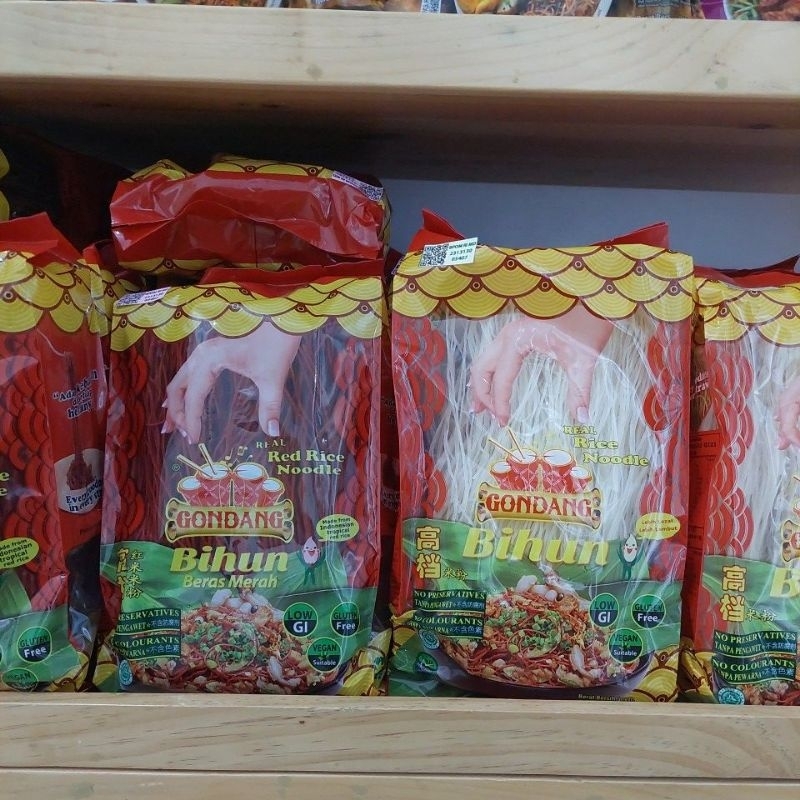 

Bihun Beras Merah dan Beras Putih Tanpa Pewarna, Tanpa Pengawet, Gluten Free, Vegan, Rendah GI 250gr