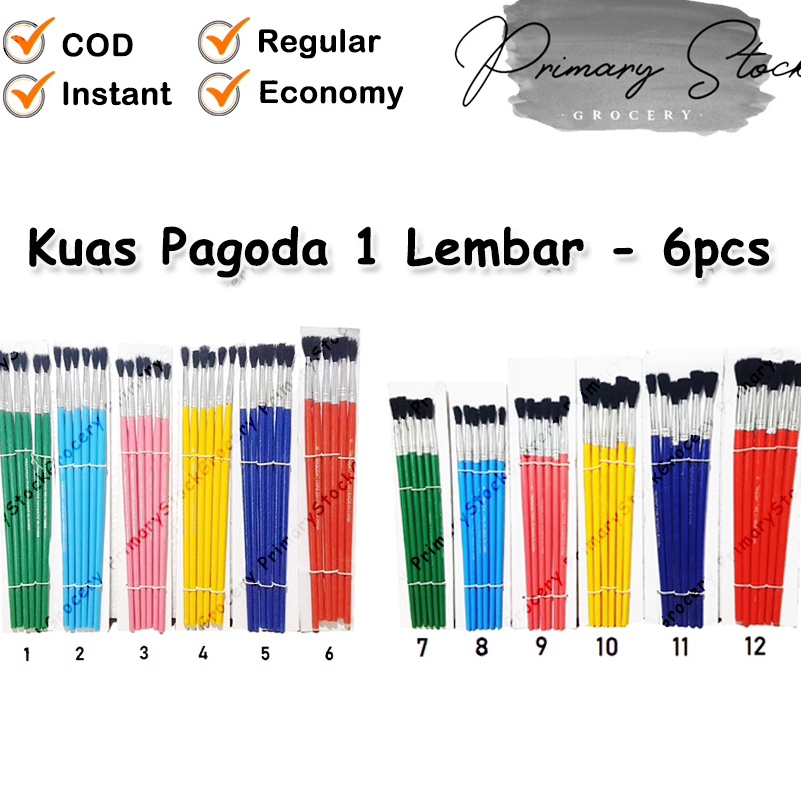 

➨➤✹✴ Kuas Cat Air Lukis Kecil Minyak Lukis 1 Set Kecil Pagoda No 2 6 12 Painting Brush