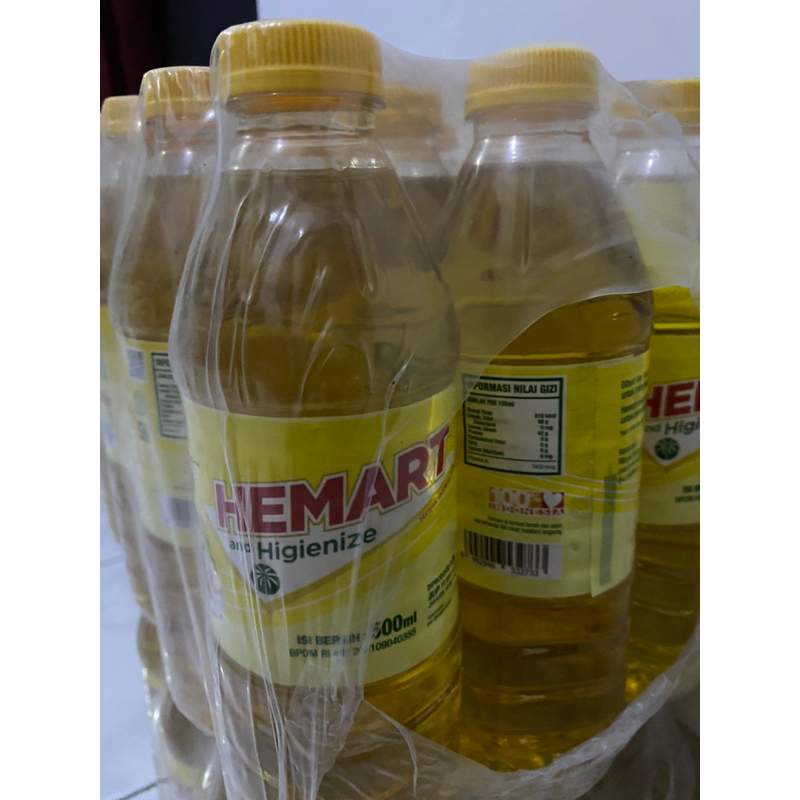 minyak goreng hemart 500ml 1 karton isi 12pcs