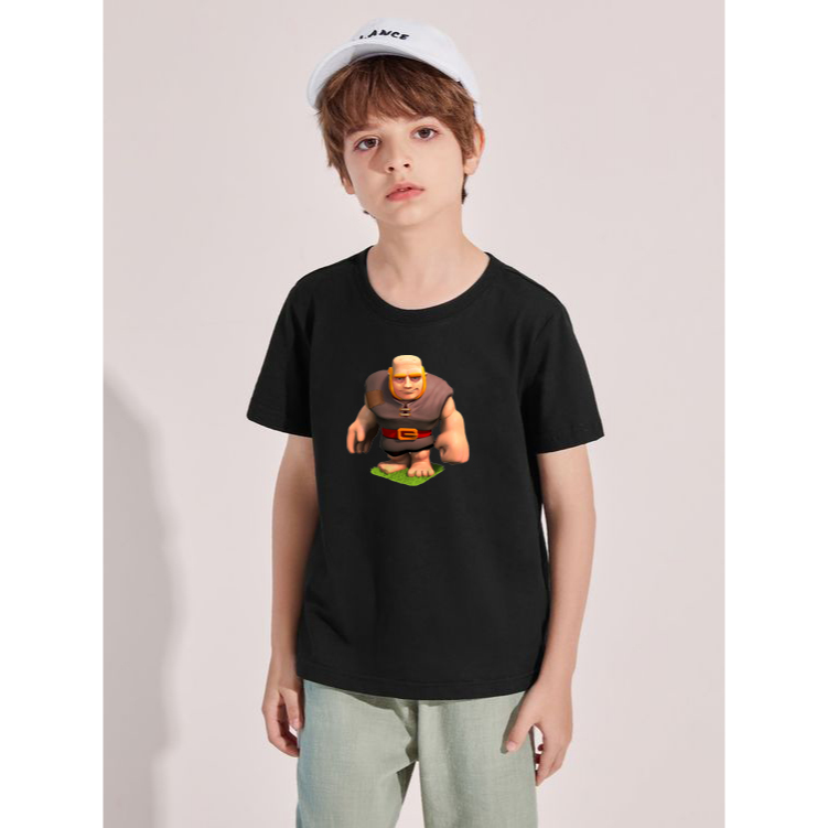 Restock Tshirt Kaos Anak Games Clash of Clans Golem