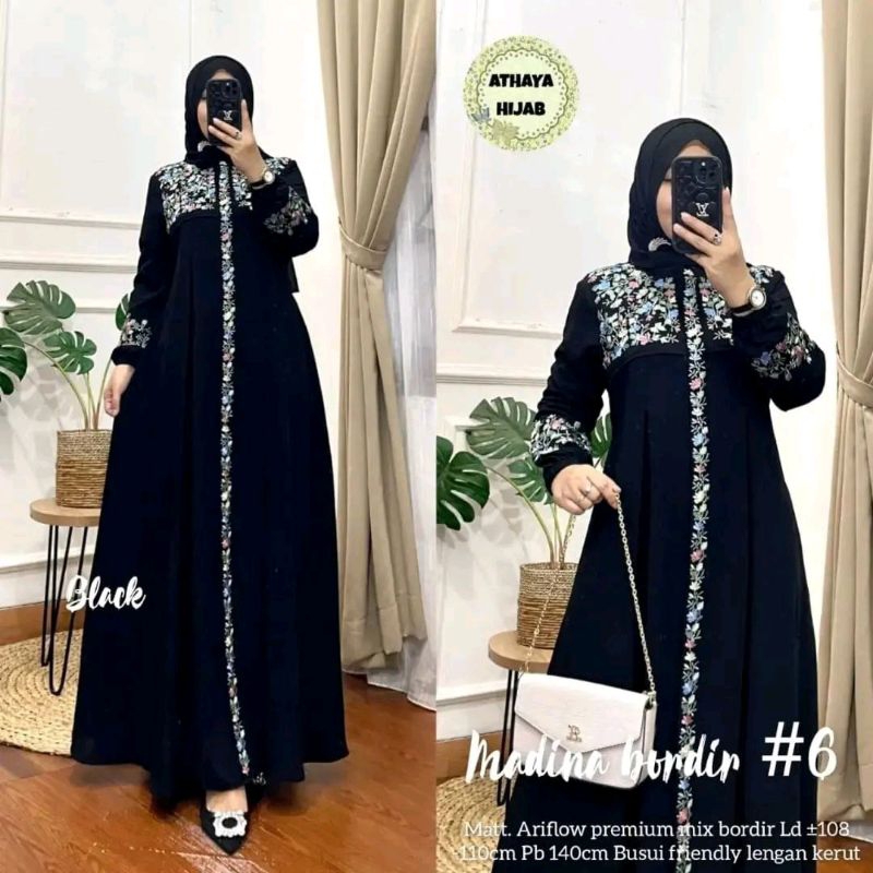 Gamis Madina Bordir