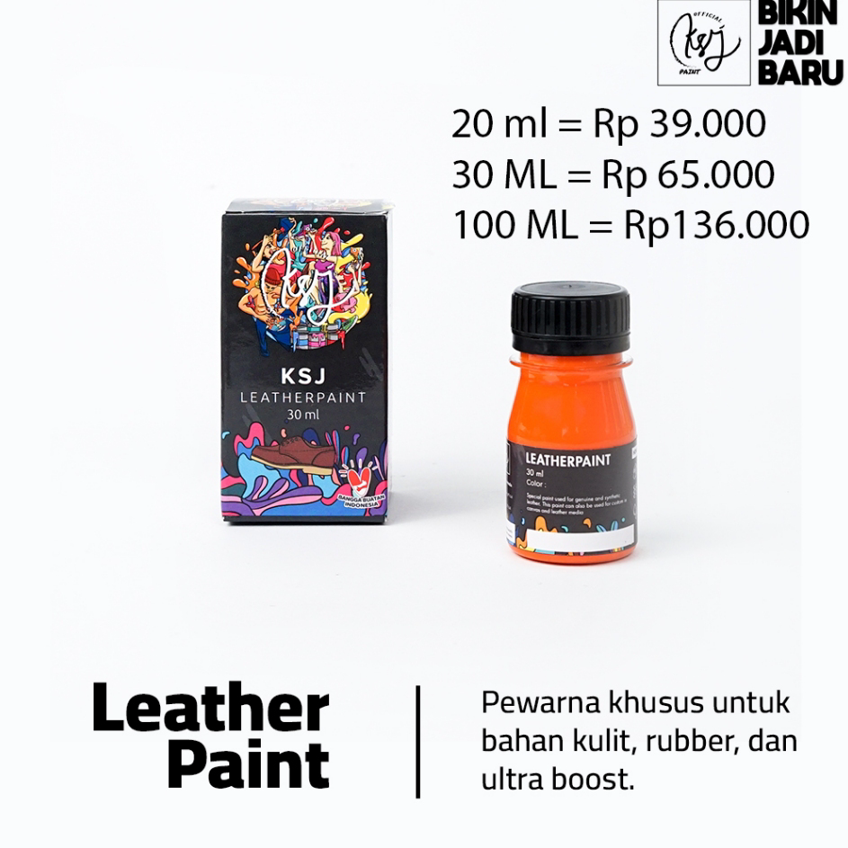 

Pasti Murah Cat Sepatu / Cat Tas KSJ Leather Paint ➻➶✱✼