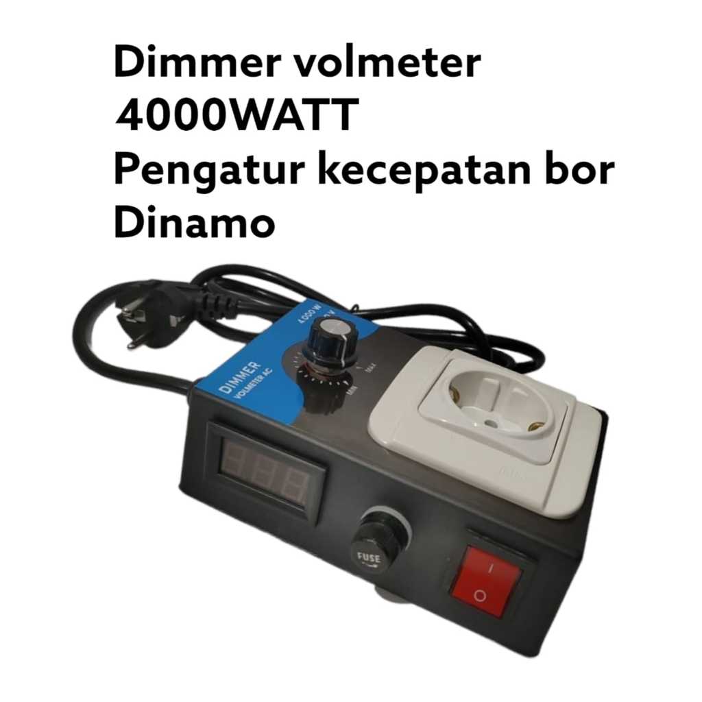AEBRAND DIMMER AC VOLMETER 4000W / DIMMER PENGATUR KECEPATAN 4000 WATT Lampu Motor Gerinda MESIN Bor
