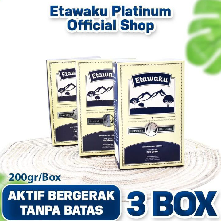 

↔✢❅ PAKET 3 BOX ETAWAKU PLATINUM ASLI - Susu Kambing Etawa Provit Solusi Atasi Masalah Gangguan Pernafasan dan Tulang Sendi