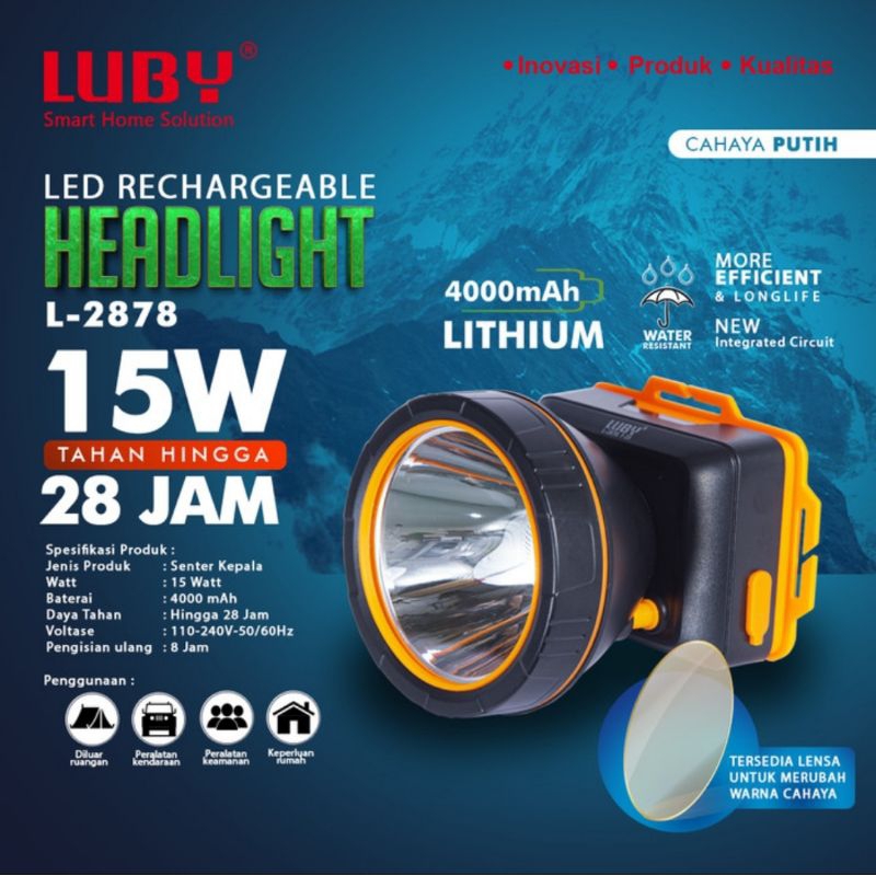 Luby L-2878 Senter Kepala 15Watt