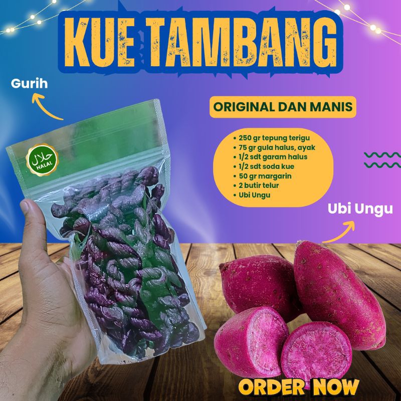 

Kue tambang | Untir-untir Ubi ungu