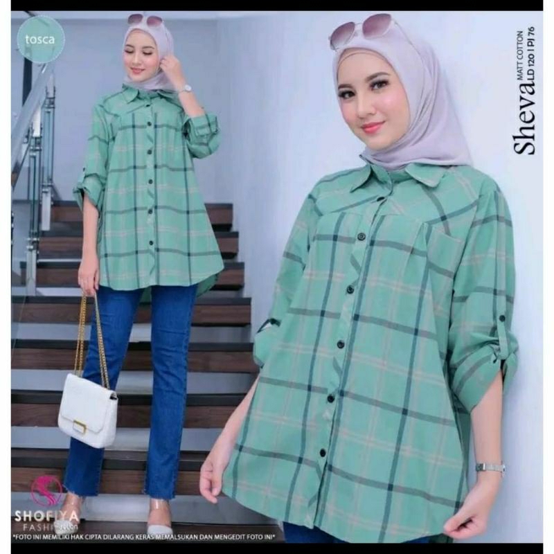 MUMU - Ceka  // Sheva Tunik Atasan Katun Wanita Kekinian Outfit Viral By Mumufadhion Grosir Solo