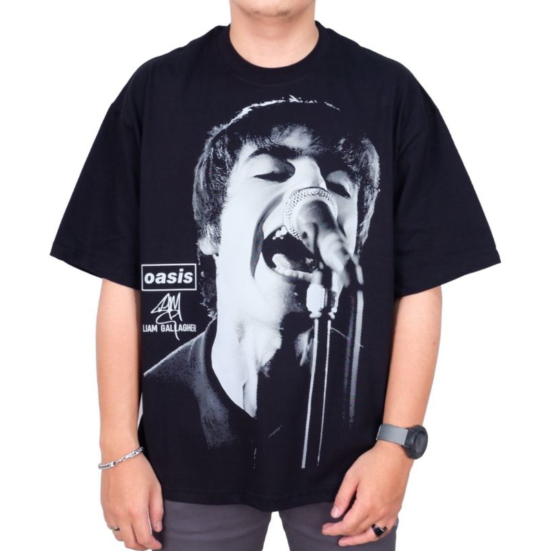 OASIS T-SHIRT OVERSIZE LIAM GALLAGHER T-SHIRT KAOS OASIS LIAM GALLAGHER BIG SIZE