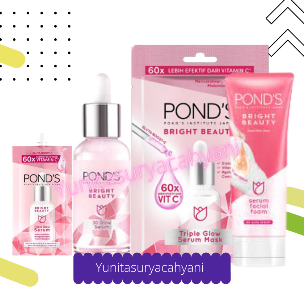 ❤[PROMO ⚡ALE]❤ Bright Beauty Facial Foam/Ponds Bright Beauty Triple Glow Serum 30gr/Serum 7,5mL/Seru