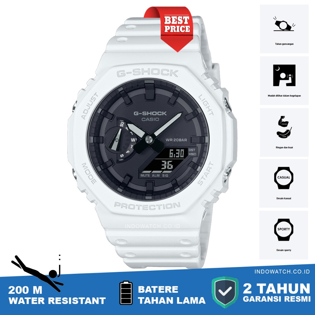 Casio g-shock ga-2100-7a g shock ga 2100 original garansi resmi