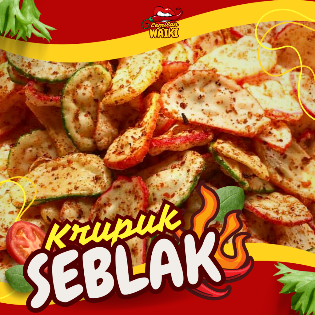 

1 KG, 1/2 KG, 250 GR . KRUPUK SEBLAK/KRUPUK JABLAI/KRUPUK PEDAS/SEBLAK KENCUR/KRUPUK BAWANG PEDAS