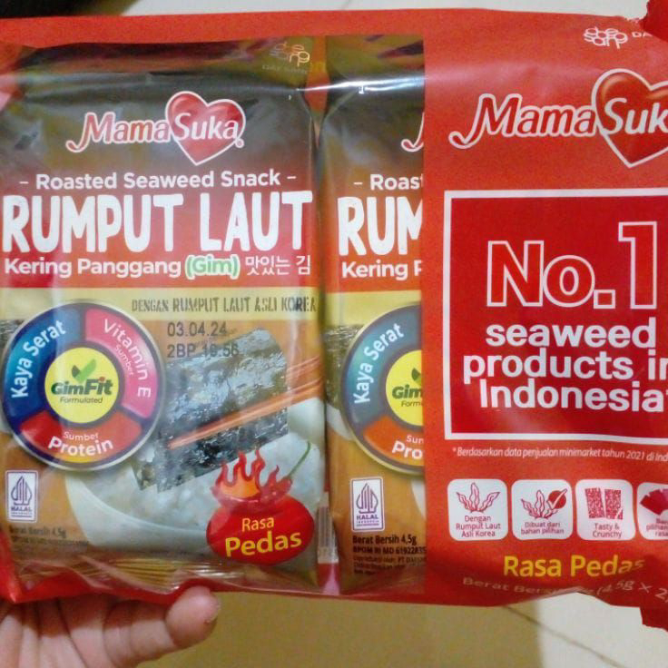 

Terlaris Rumput Laut Kering Panggang Mama Suka (isi 2 pcs) Murah Diskon Promo