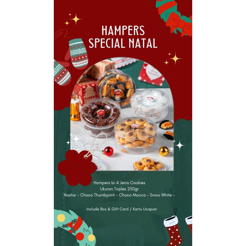

PAKET HAMPERS ISI 4 COOKIES / 4 TOPLES