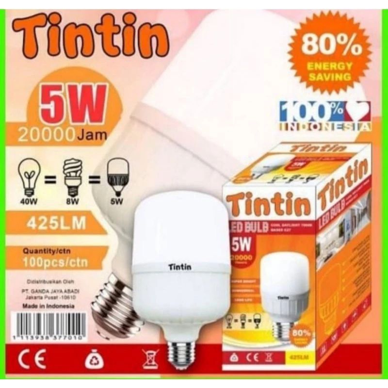 lampu murah LED Tintin 5 watt