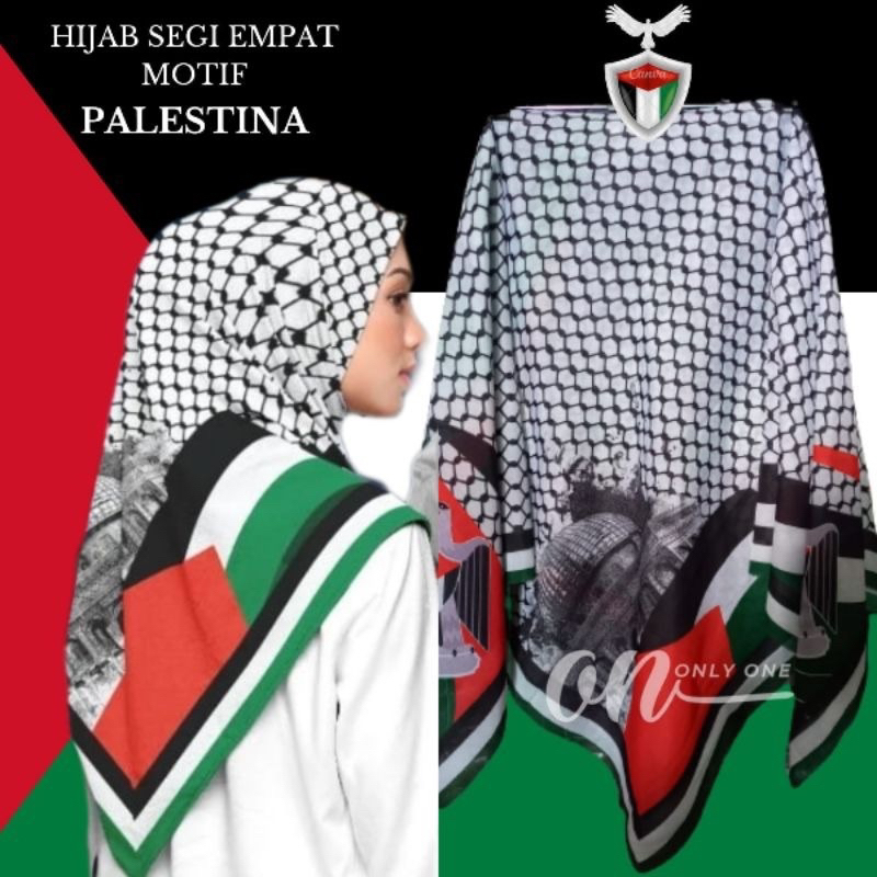 Kerudung Jilbab Palestina Segi Empat Jilbab Segi empat Motif