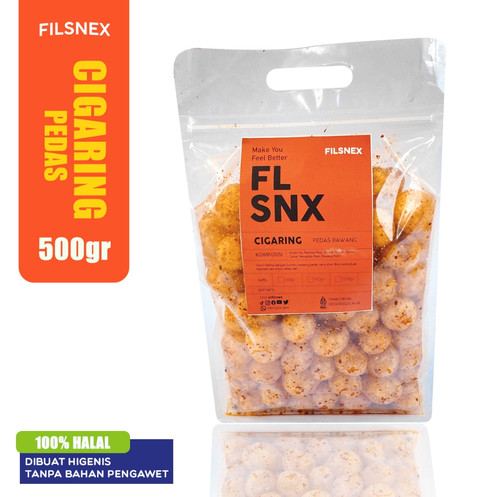

Cimol Bawang Kering Camilan Pedas Gurih 250gr - Feelsnax Cigaring