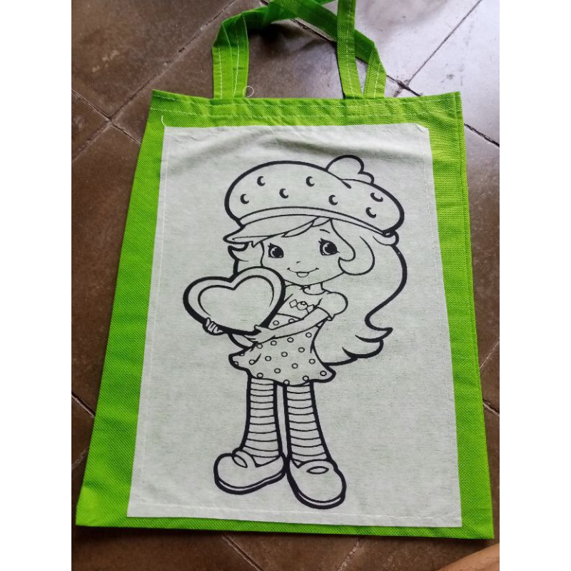 

coloring tas kain sponbond putri anak strawbery 30*38
