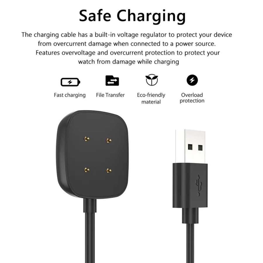 KABEL USB CHARGER FITBIT VERSA 3 VERSA 4 FITBIT SENSE SENSE 2 MAGNETIC CHARGING
