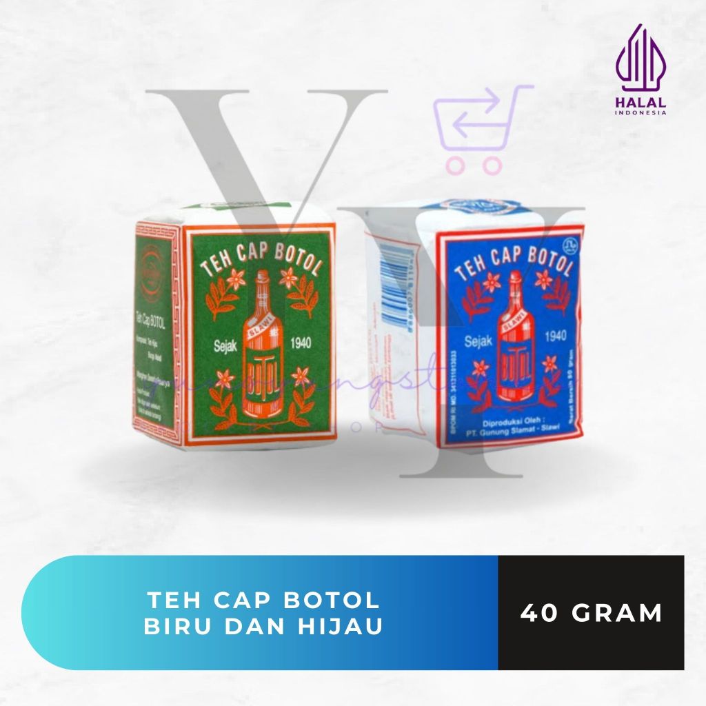 

Teh Cap Botol Bubuk Biru / Hijau 40 gram