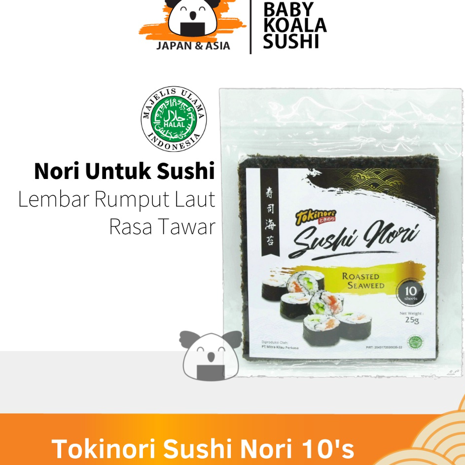 

Harga Promo TOKINORI Sushi Nori 10 S Halal │ Yakinori Lokal for Sushi Kimbab/ Gimbab │ Lembar Rumput Laut Laris