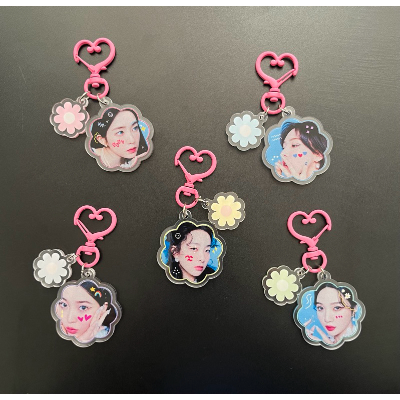 Red Velvet Flower Keychain