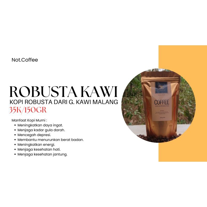 

Kopi Bubuk Robusta Gunung Kawi Asli 150gr