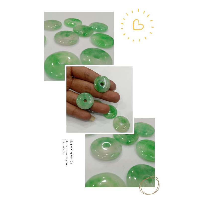 Liontin atau Bandul kalung batu giok bulat