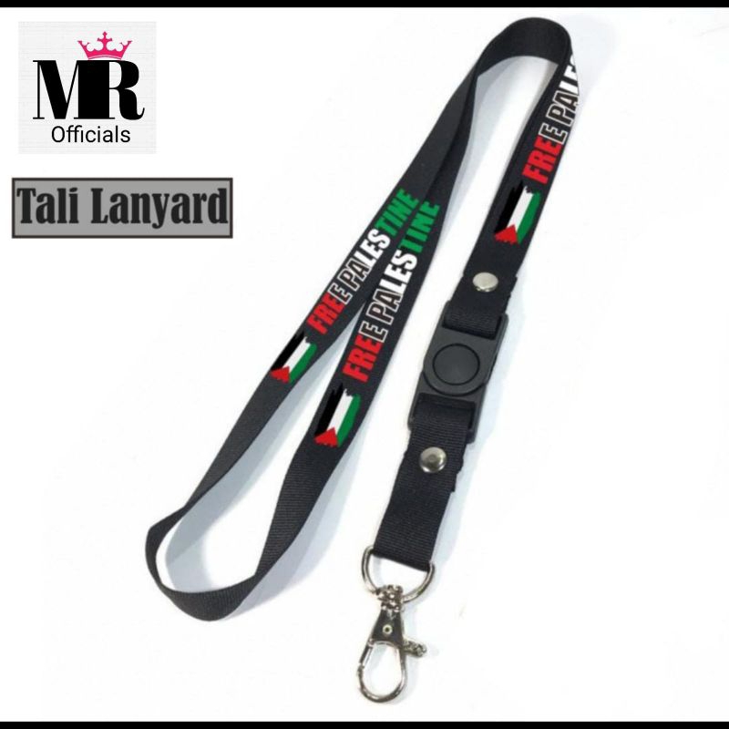 TALI LANYARD FREE PALESTINE - TALI GANTUNGAN KUNCI NEGARA PALESTINA GANTUNGAN KUNCI BENDERA PALESTIN