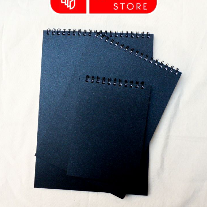 

Ready Watercolor Sketch Book Ring Spiral 250GSM A5, A6, B5. (cover hitam)