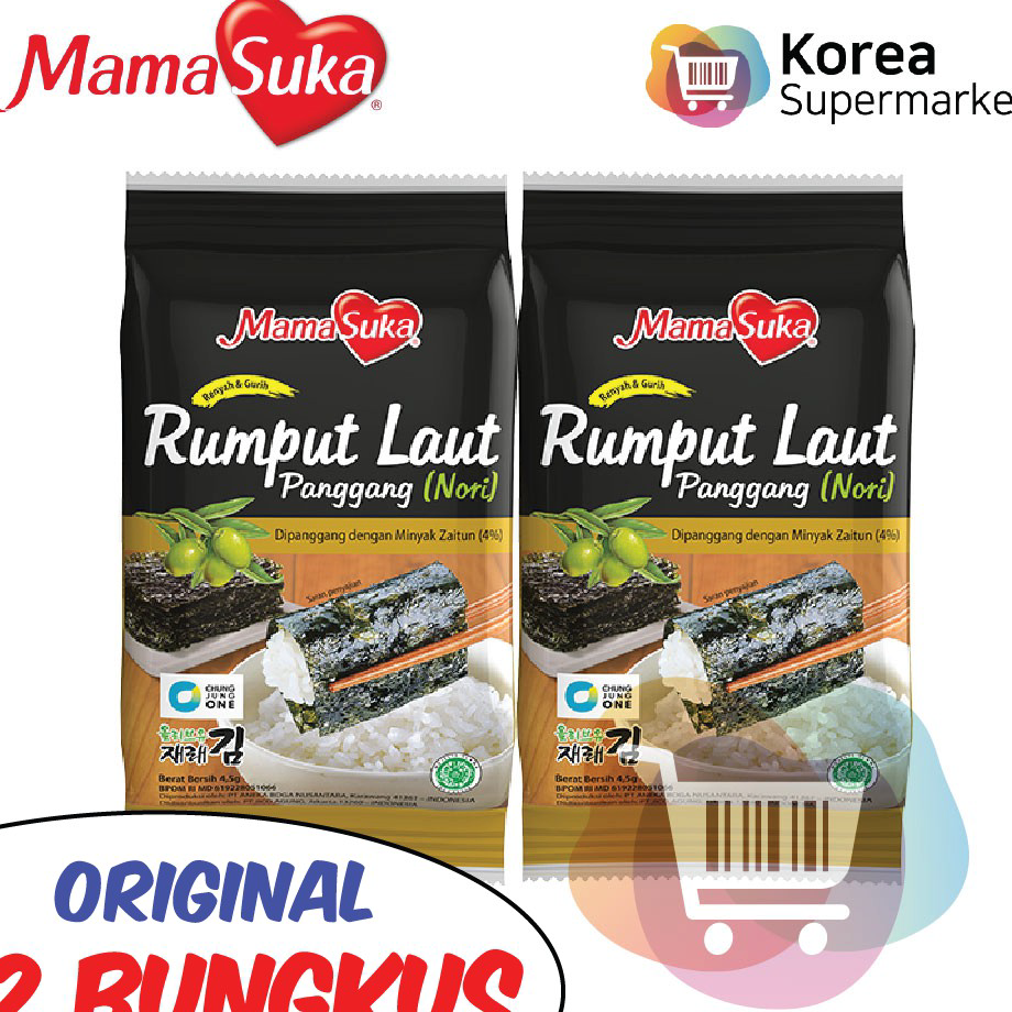 

XBPX3604 [PROMO SALE!!!] Mamasuka Rumput Laut Panggang Nori Gim Original Isi 2 Bungkus