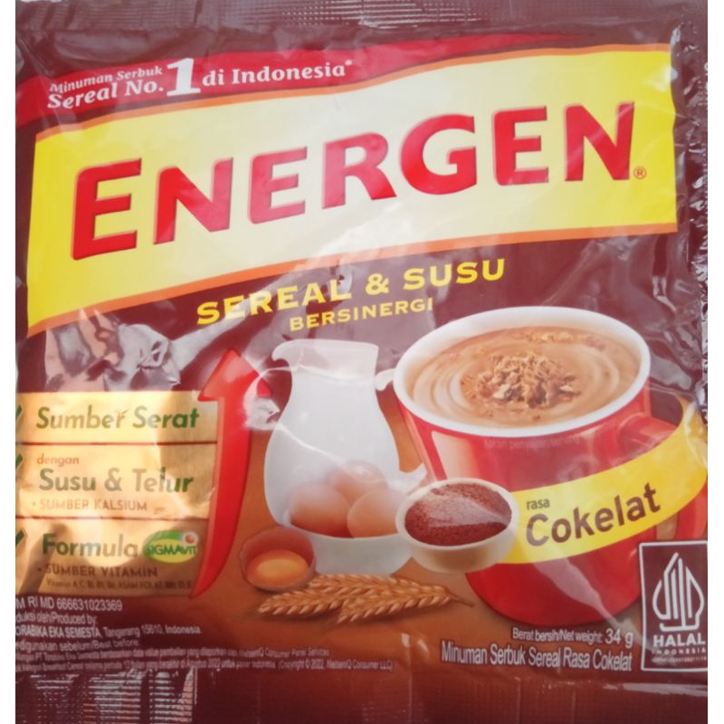 

energen coklat 35gr per renceng isi 10 sachet