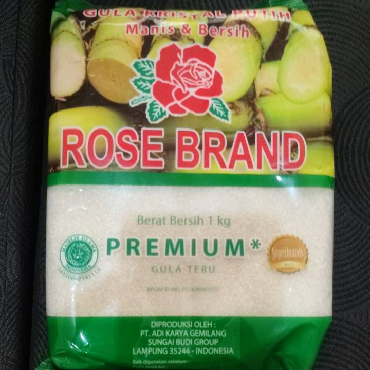 

☌➜✥ gula pasir rosebrand 1 kg kuning / hijau