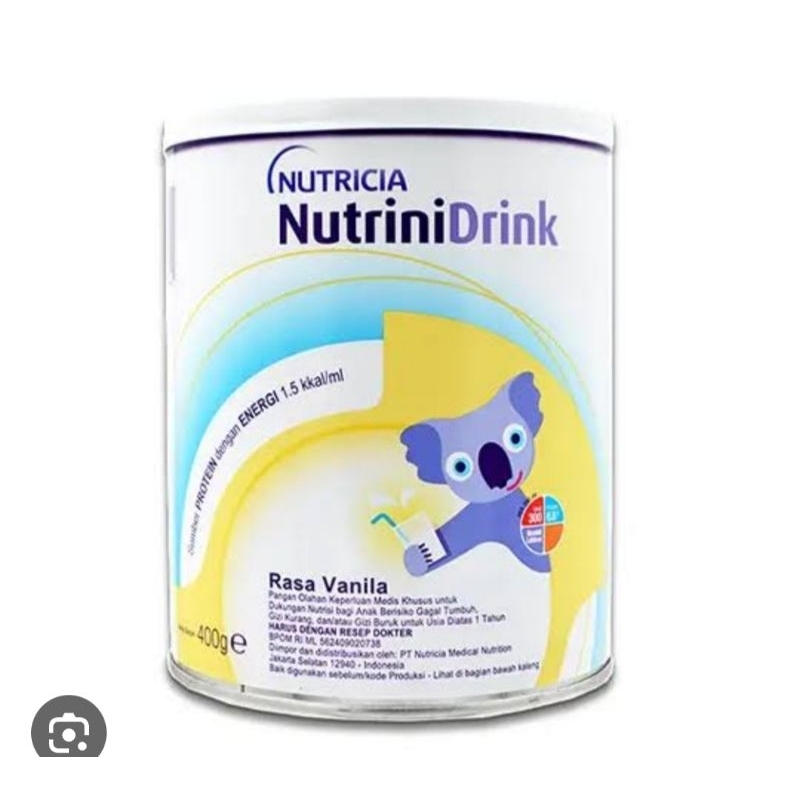 susu rasa vanila Nutrinidrink Bubuk 400gram