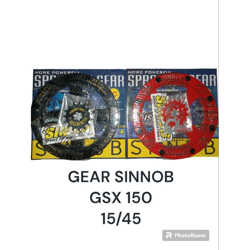 ORIGINAL GEAR SINNOB GSX 150 PAKET LIGHT GEAR DEPAN BELAKANG SAJA TANPA RANTAI